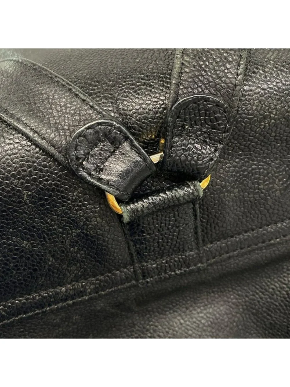 Chanel Backpack Triple Coco Black Chain Shoulder Gold CC Logo